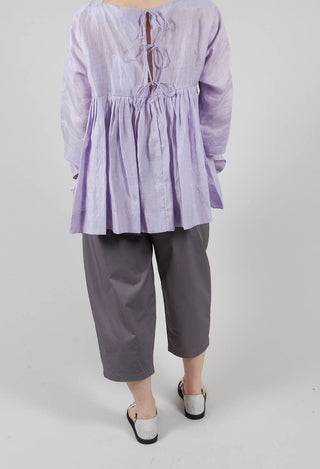Balloon Leg Trousers in Grey Purple