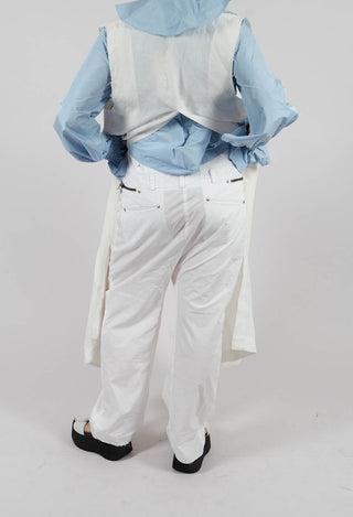 Studded Trousers in White