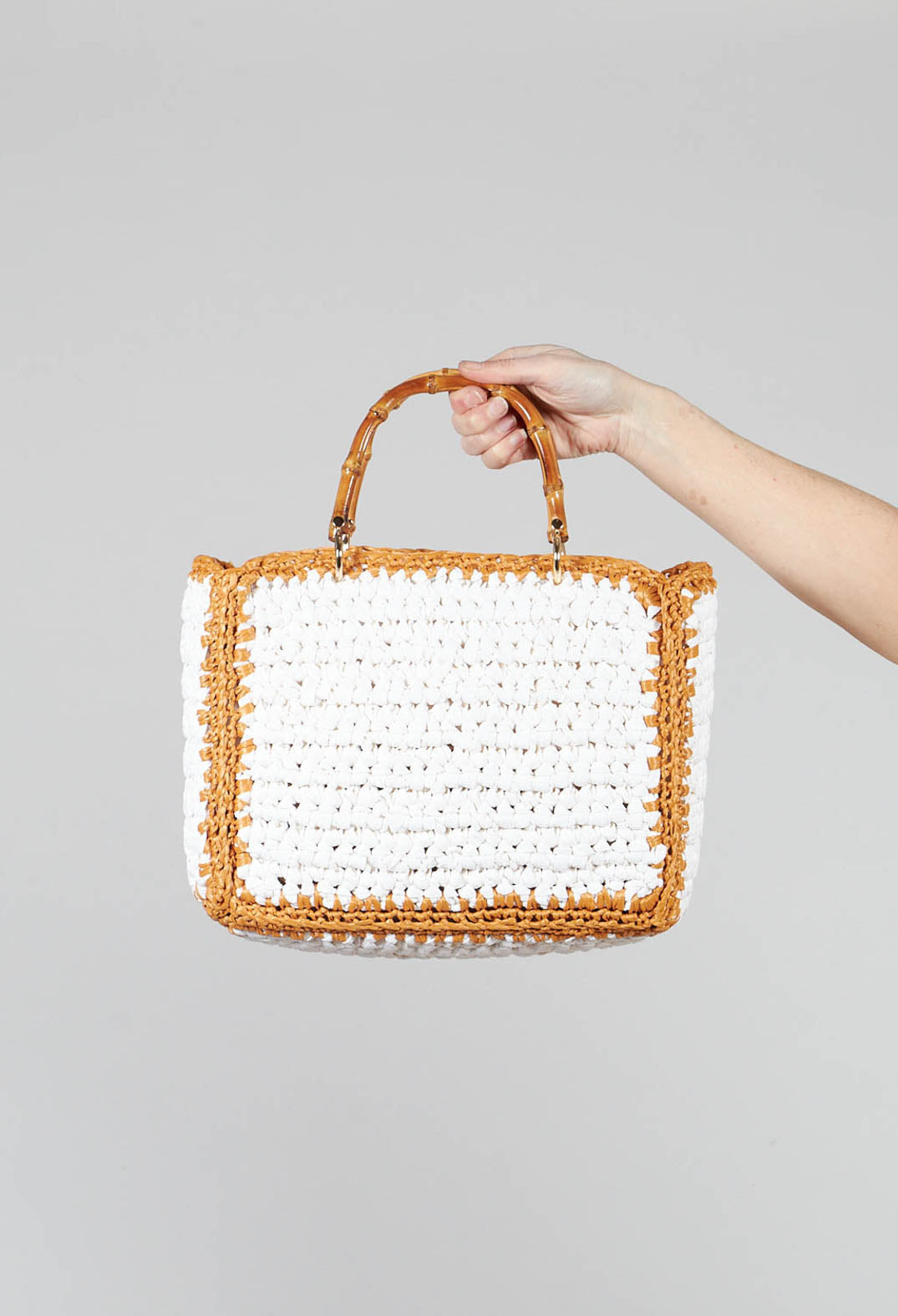Milos Crochet Bag in White