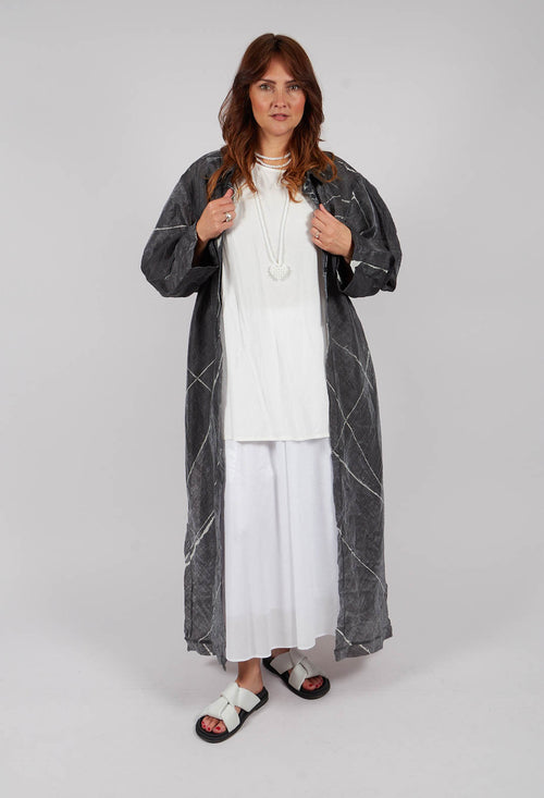 Buque Tunic in Off Black Banner