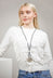 Rubber Necklace with Zamak Pendant in Silver-Plated