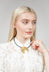 PVC Necklace with Brass Pendant in Black