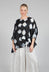 Rene Round Neck Shirt in Black and White