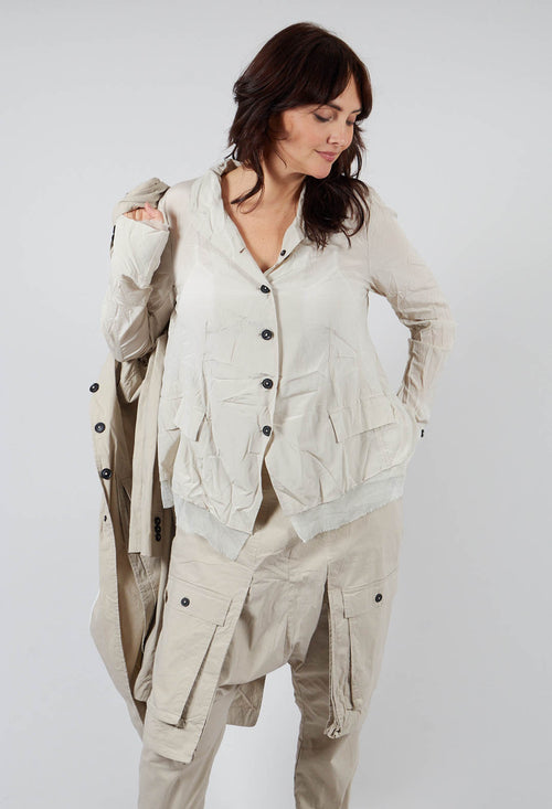 Mesh Silk Jacket in Eraser