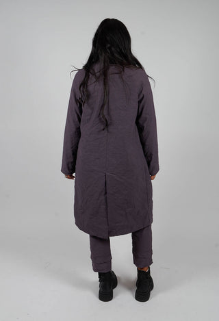 Longline Coat in Melanzana