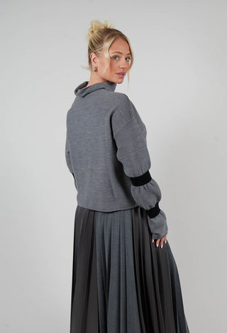 Ribbed Sweater in Steel Grey