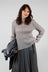 Plisse Longsleeve Top in Perla