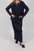 Plisse Pencil Skirt in Blue Nights