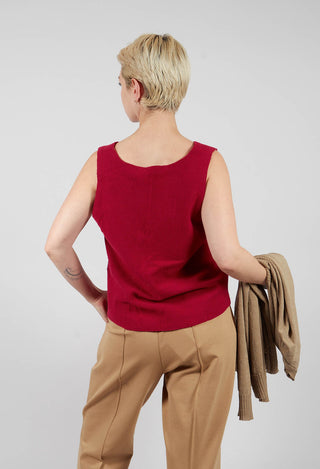Junai Waistcoat in Scarlet