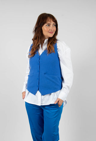 Junai Waistcoat in Cobalt