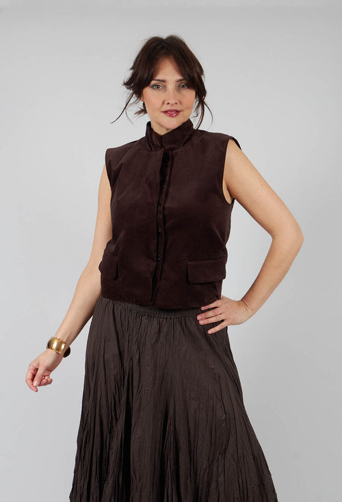 Velvet Waistcoat in Chocolate