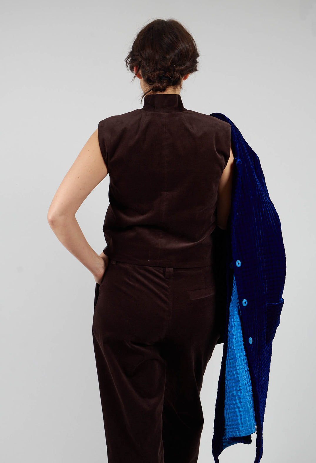 Velvet Waistcoat in Chocolate