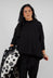 Overszied Dipped Hem Top in Black