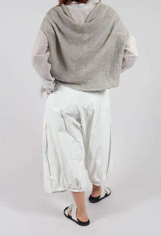 Pleat Front Trousers in Starwhite Brush
