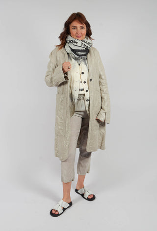 Longline Single Button Coat in Dust Sparkle