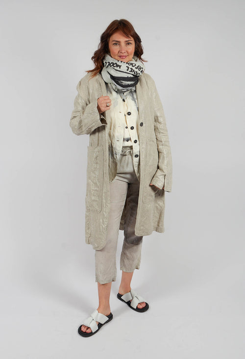 Longline Single Button Coat in Dust Sparkle