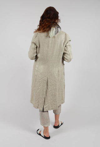 Longline Single Button Coat in Dust Sparkle