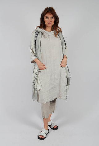 Relaxed Hooded Tunic in Moon Check