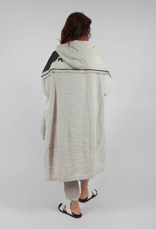 Relaxed Hooded Tunic in Moon Check