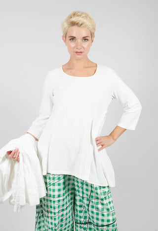 Top with Flared Insert in Offwhite