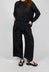Trousers with Oversized Pleats in Black