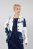 Fitted Jacket in Navy Print