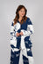 Tulip Hem Jacket in Navy Print
