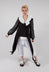 Aysmmetric Jacket with Georgette Lined Nero