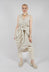 Aysmmetric Taffeta Crumpled Dress in Sand