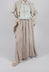 Wide Leg Dyed Linen Trousers in Sand