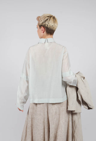 Semi Sheer Shirt in Light Grey