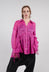 Ruched Shirt in Fuchsia