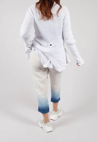 Dip Dyed Geisha Pants in White and Blue