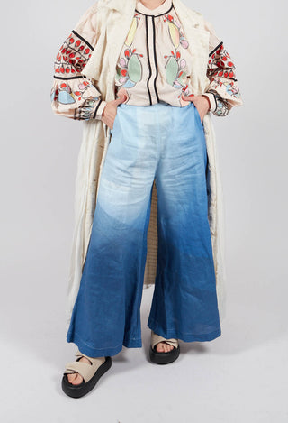High-Waisted Maki Pants in Eve Blue