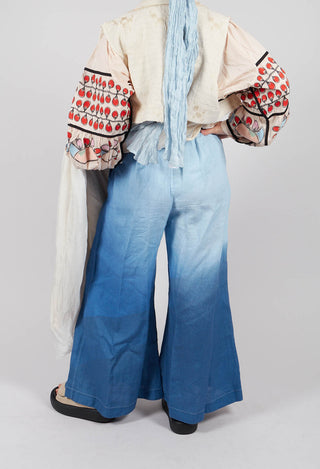 High-Waisted Maki Pants in Eve Blue
