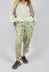 Linen Geisha Pants in Spring Green Print