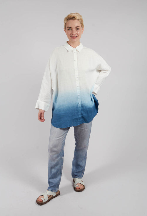 Monapar Blouse in Undyed Blue