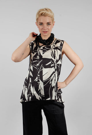 Cue Sleeveless Top in Black Print
