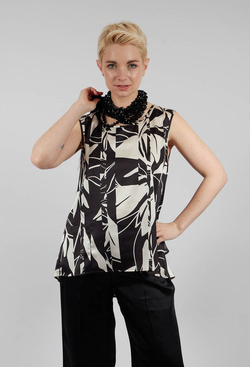 Cue Sleeveless Top in Black Print