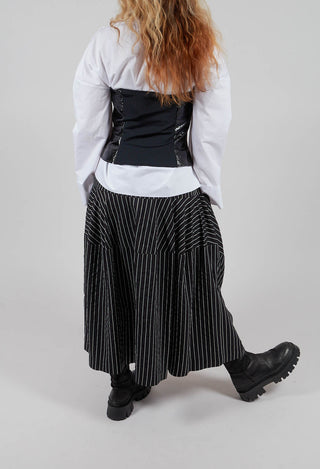 Striped Skirt in Black and White