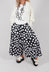 Dotted Pant Skirt in Black and White