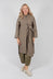 Long Shirt with Ruffles in Khaki