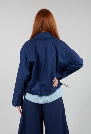 Jacket with Pockets in Azure Blue