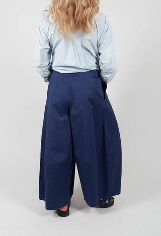 Wide Leg Trouser in Azure Blue
