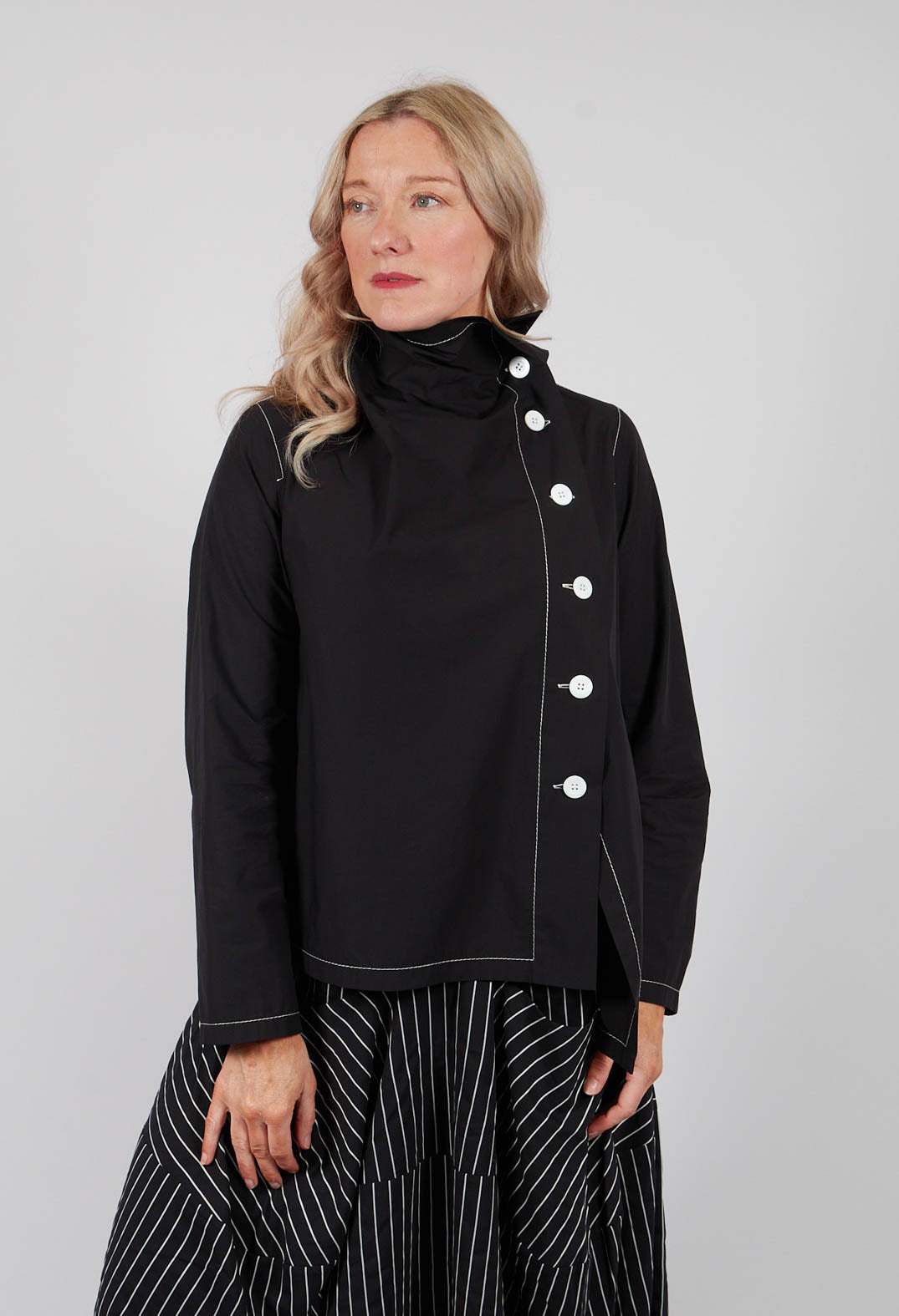 Asymmetric Shirt in Black