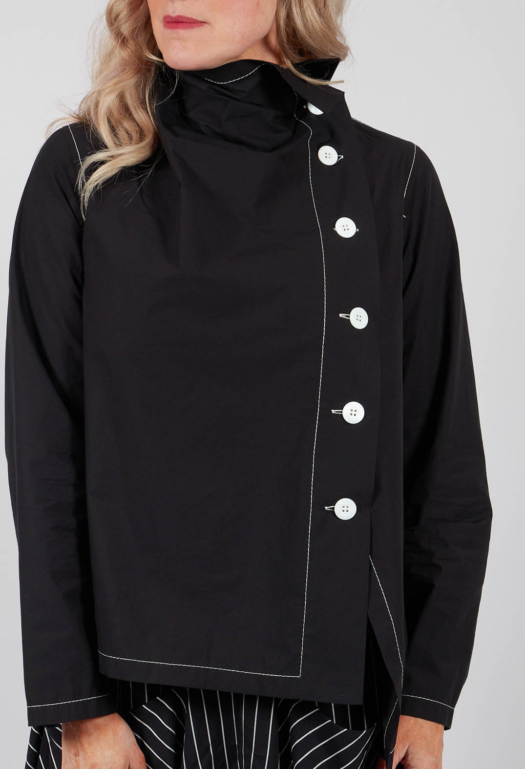 Asymmetric Shirt in Black