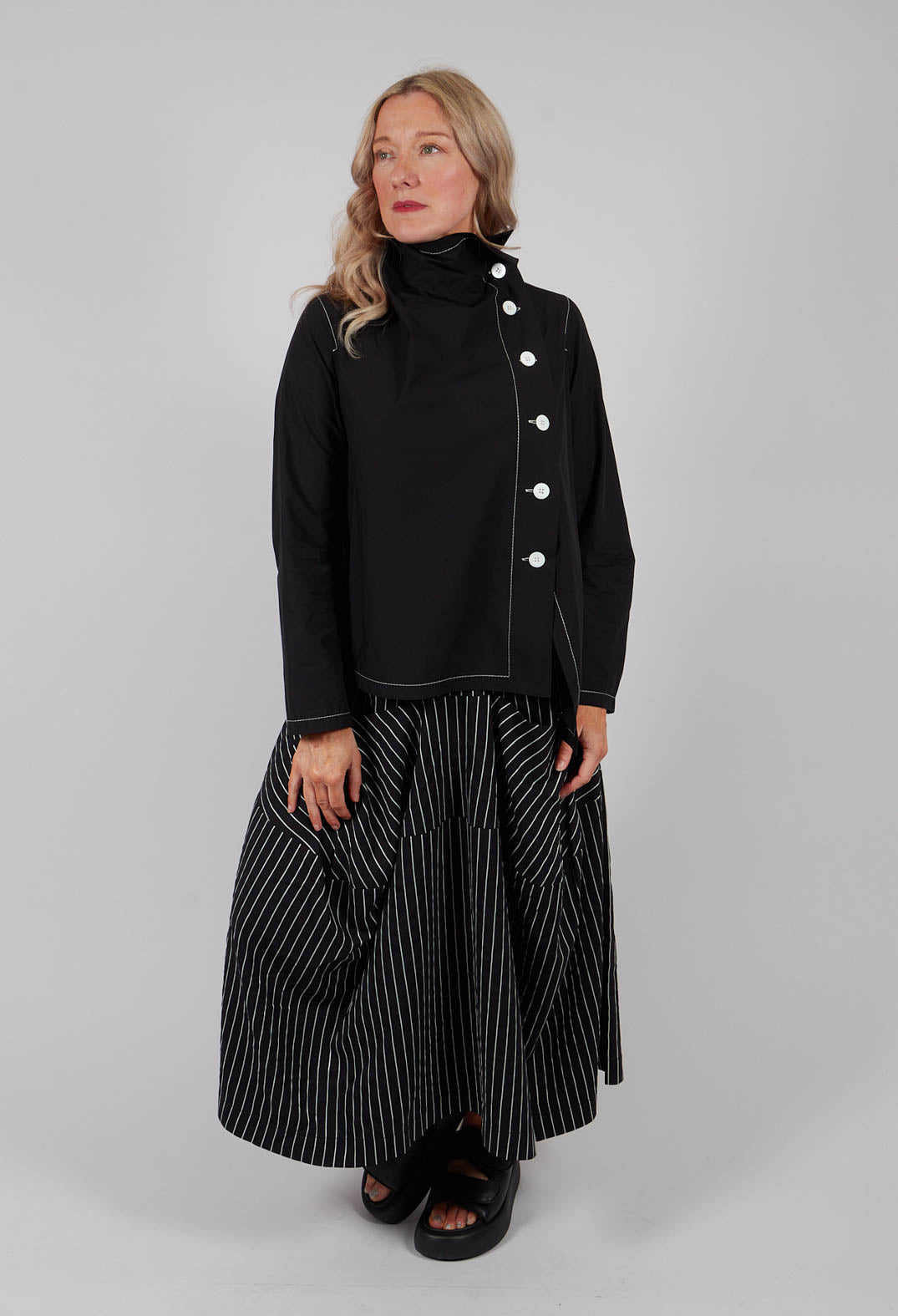 Asymmetric Shirt in Black