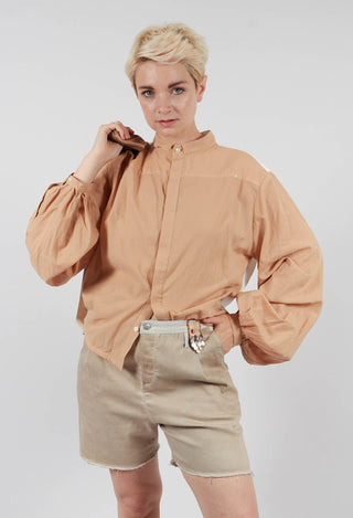 Collared Long Sleeve Shirt in Sand