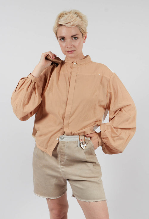Collared Long Sleeve Shirt in Sand