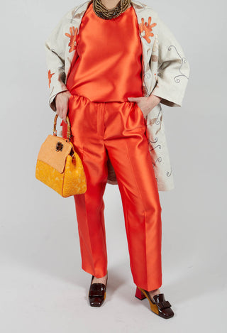 Hopper Straight Duchesse Trousers in Koi